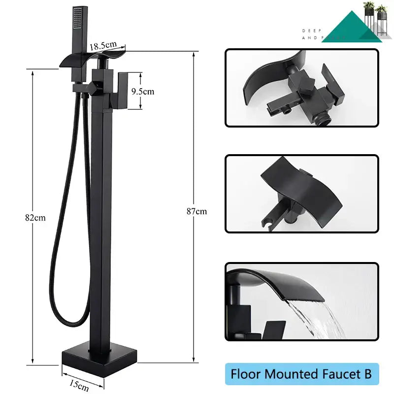 Black Bathtub Faucet Shower