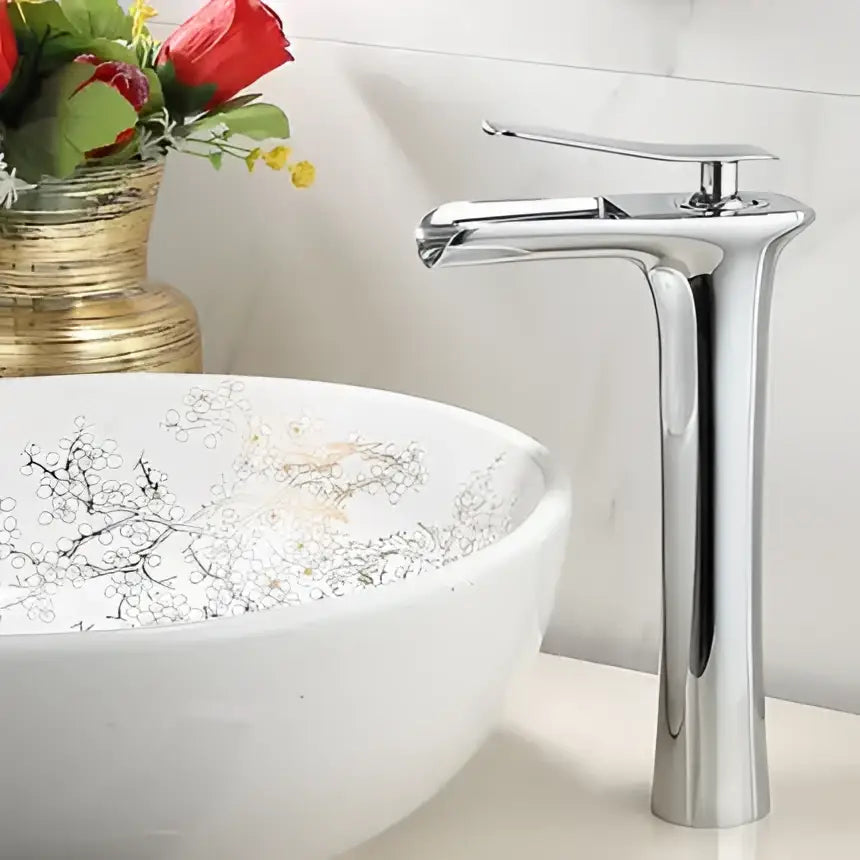 Grey Brass Waterfall Faucet