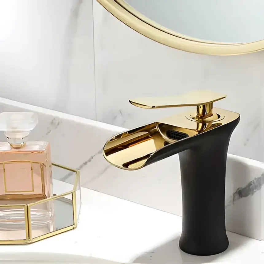 Grey Brass Waterfall Faucet