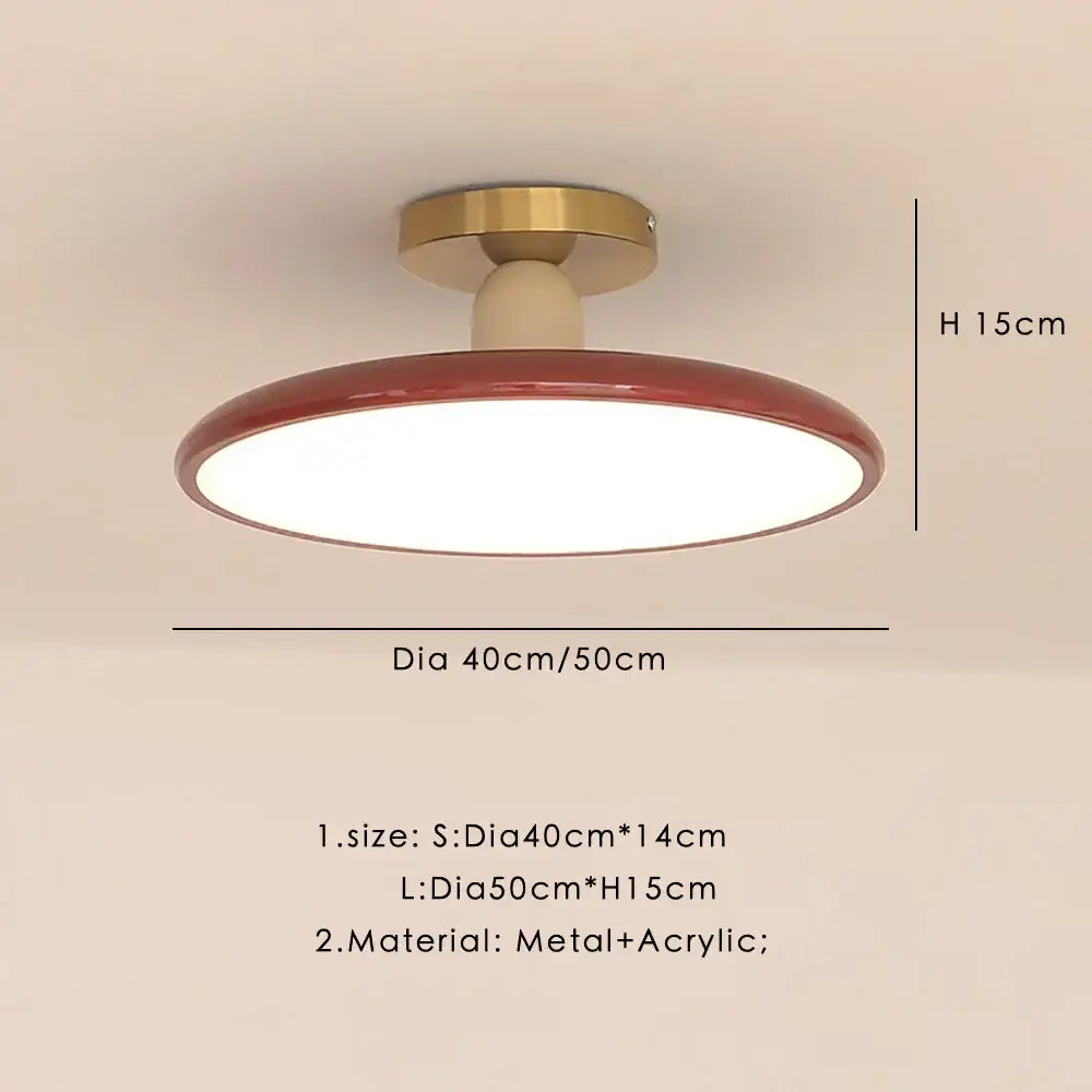White Brass Ceiling Light