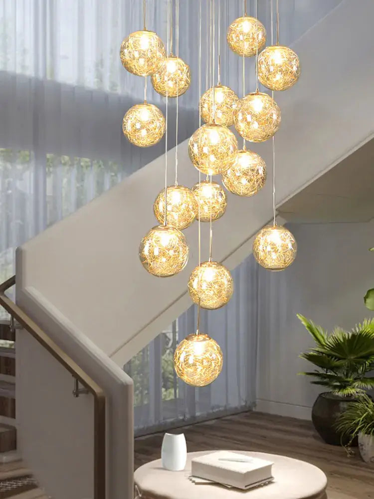 Crystal Spherical Ceiling Chandelier