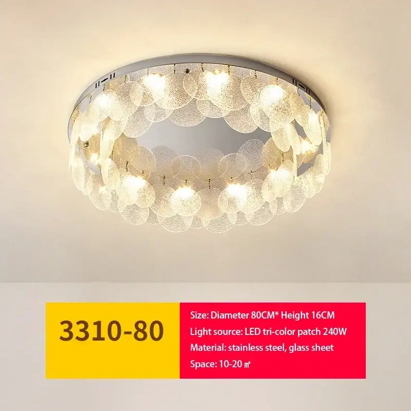 Glass Metal Ceiling Chandelier