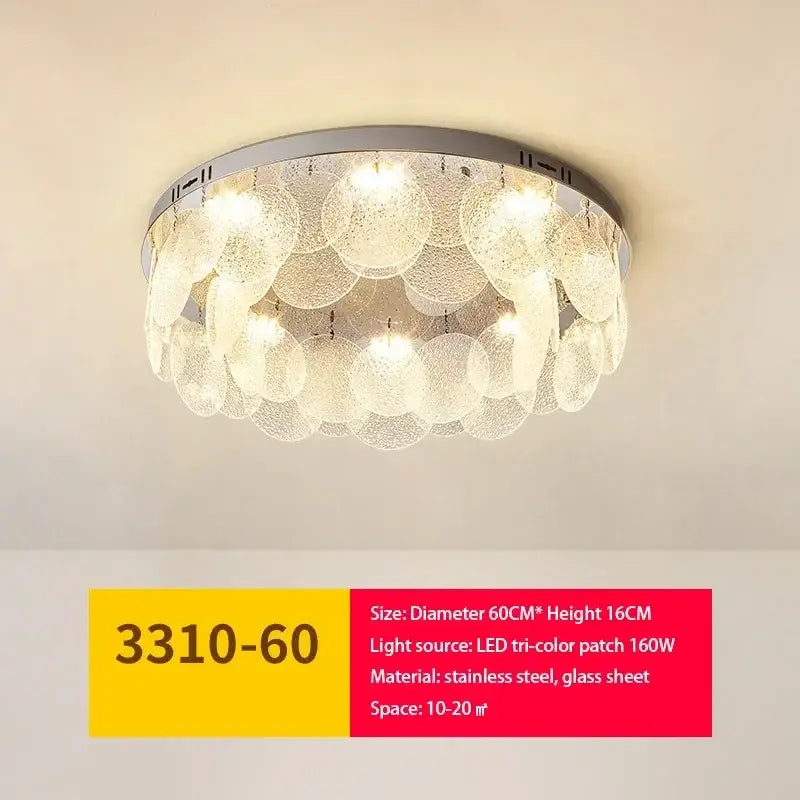 Glass Metal Ceiling Chandelier