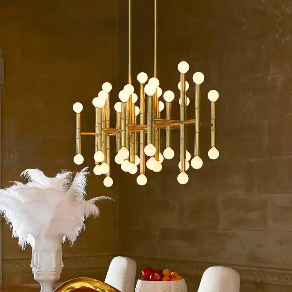 Gold Metal Island Chandelier