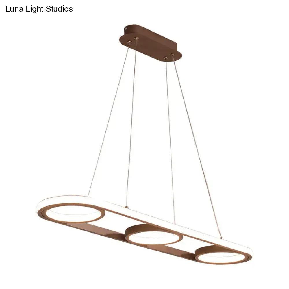 White Oval Pendant Light