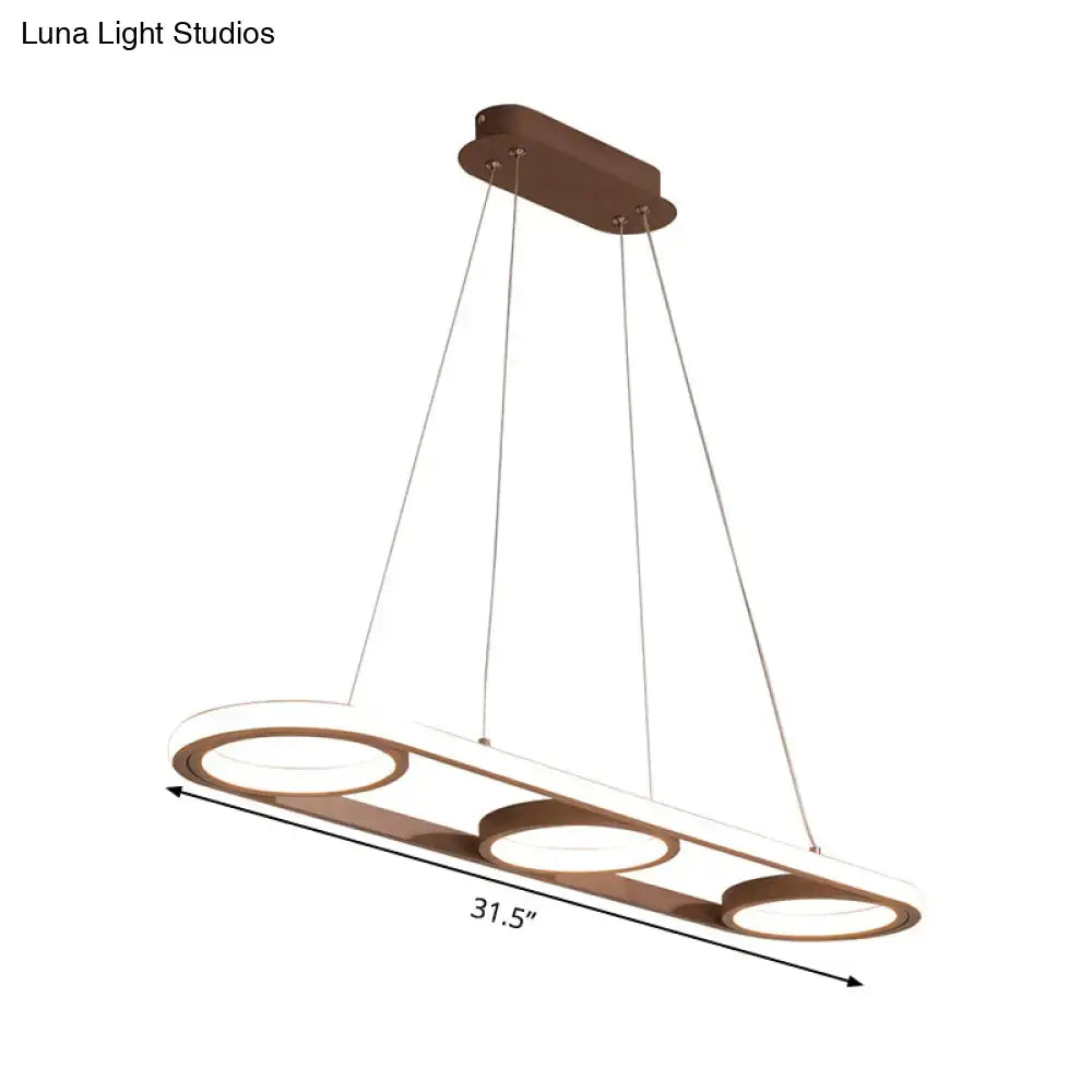 White Oval Pendant Light