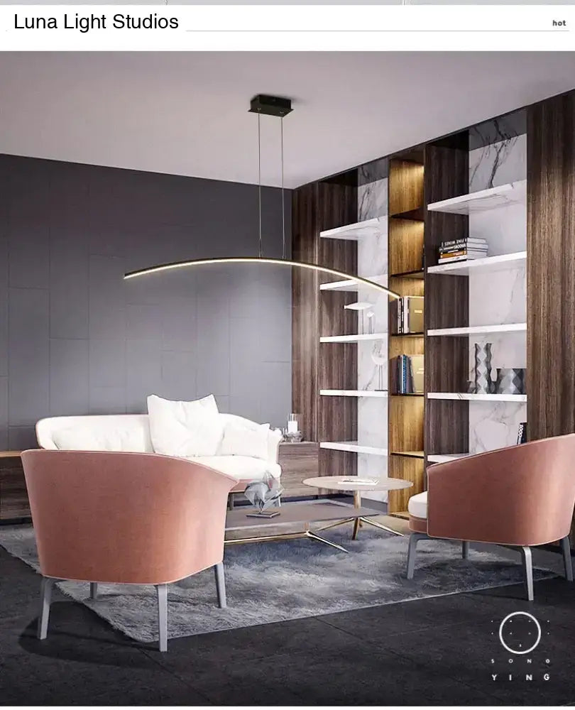 Metallic Arc Pendant Light