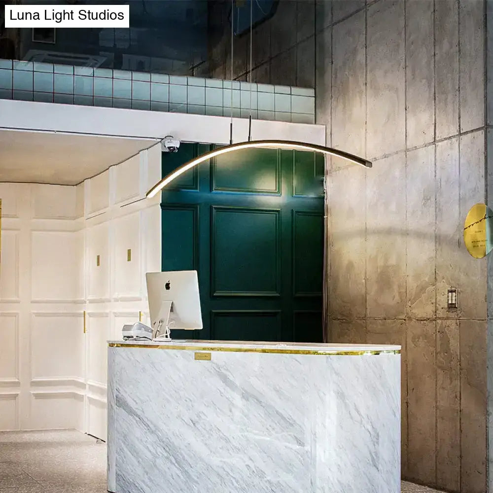 Metallic Arc Pendant Light
