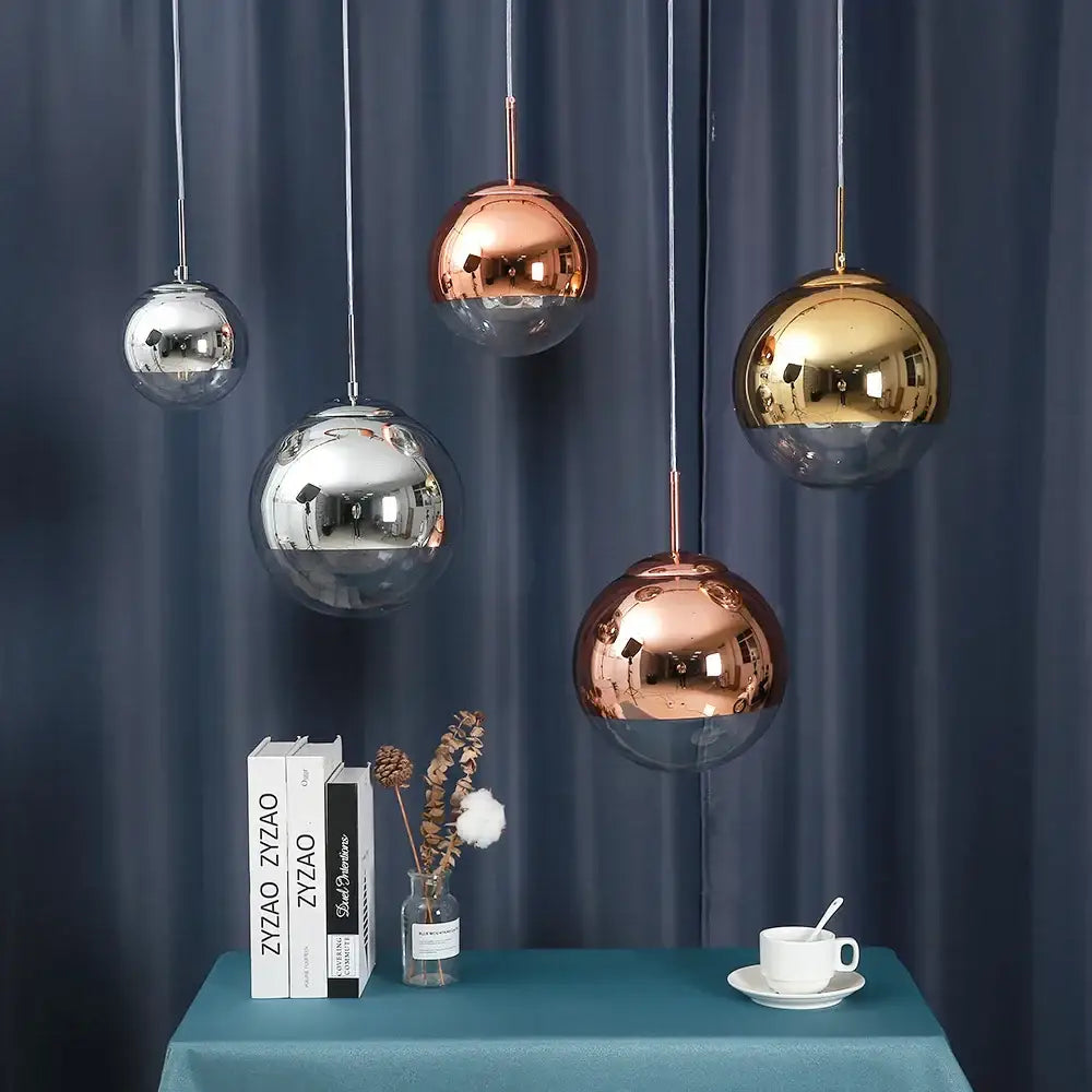 Rose Gold Glass Pendant For Kitchen Spaces