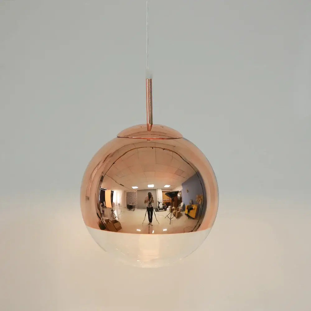 Rose Gold Glass Pendant For Kitchen Spaces