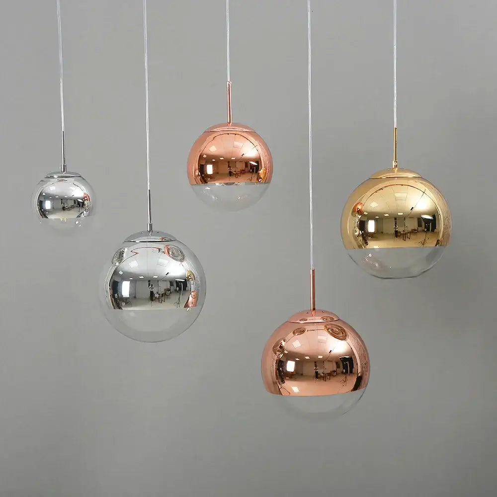 Rose Gold Glass Pendant For Kitchen Spaces