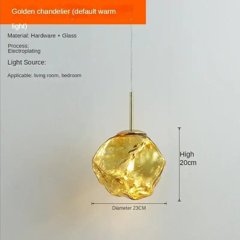 Smoky Grey Ice Pendant Light