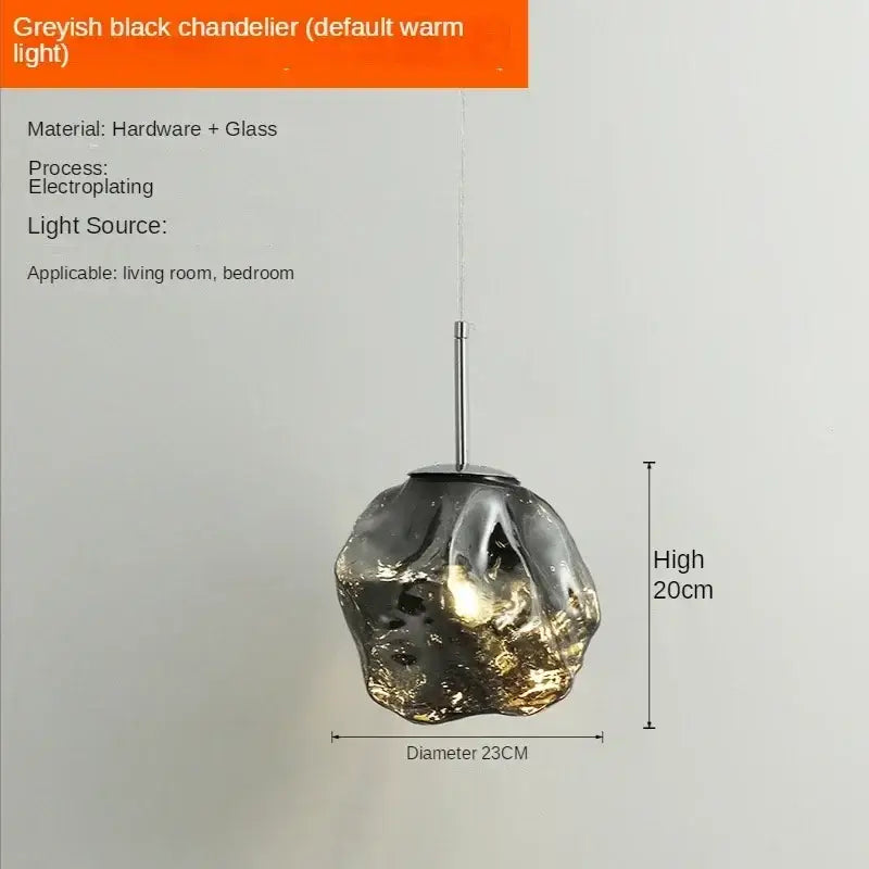Smoky Grey Ice Pendant Light