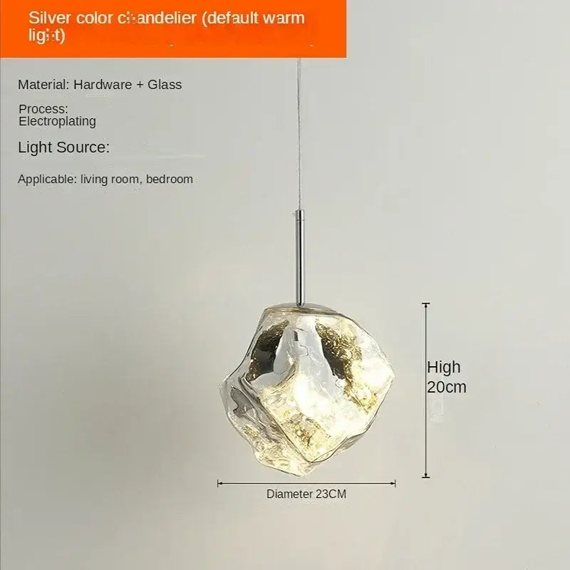 Smoky Grey Ice Pendant Light