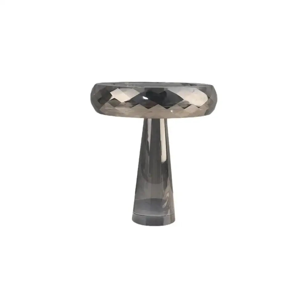 Silver Geometric Glass Bowl