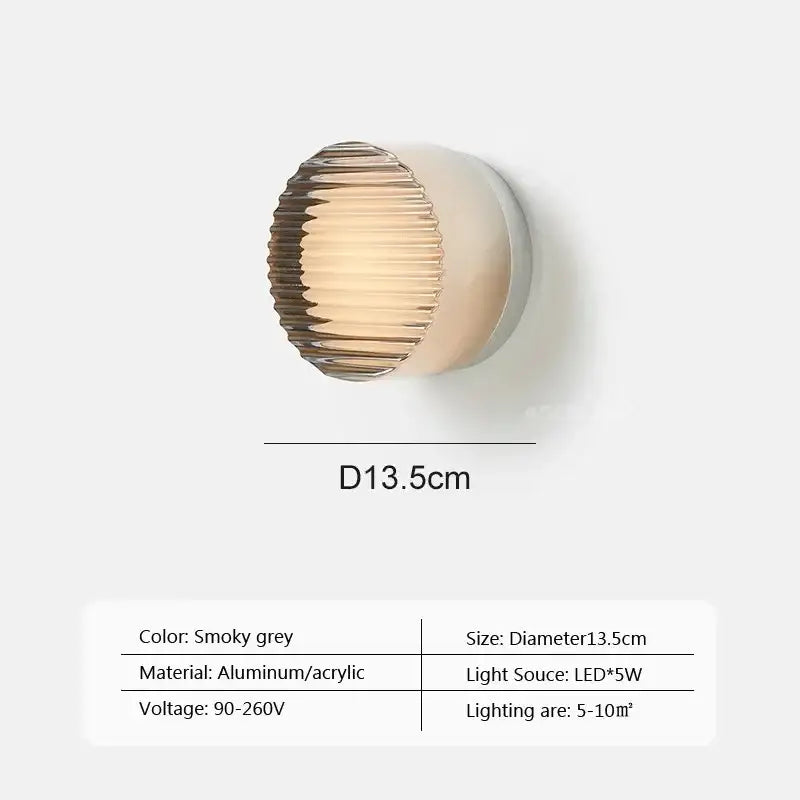 Amber Glass Tricolor Wall Sconce