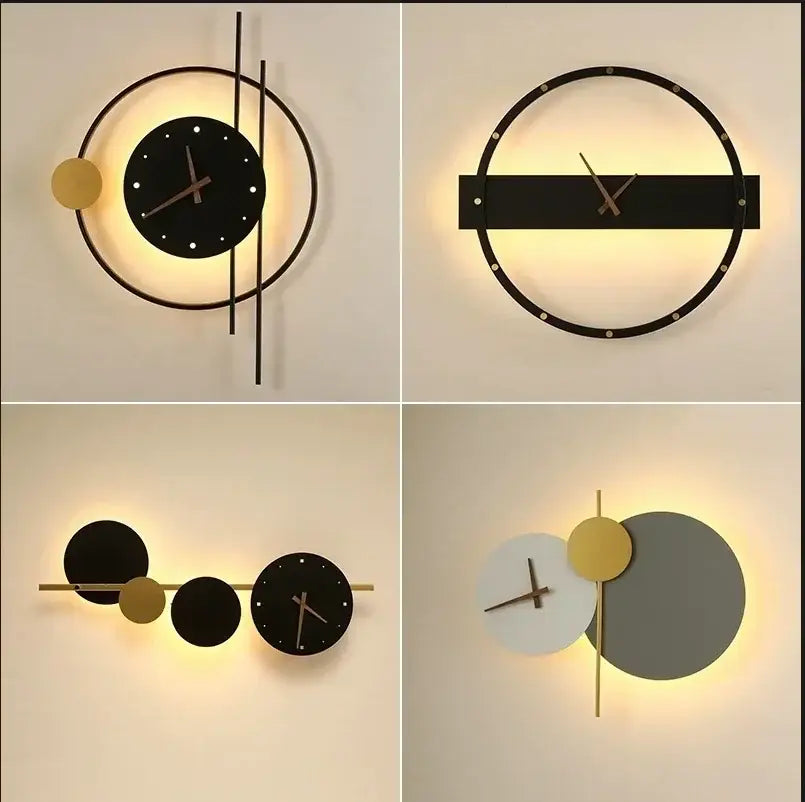 Black LED Wall Clock