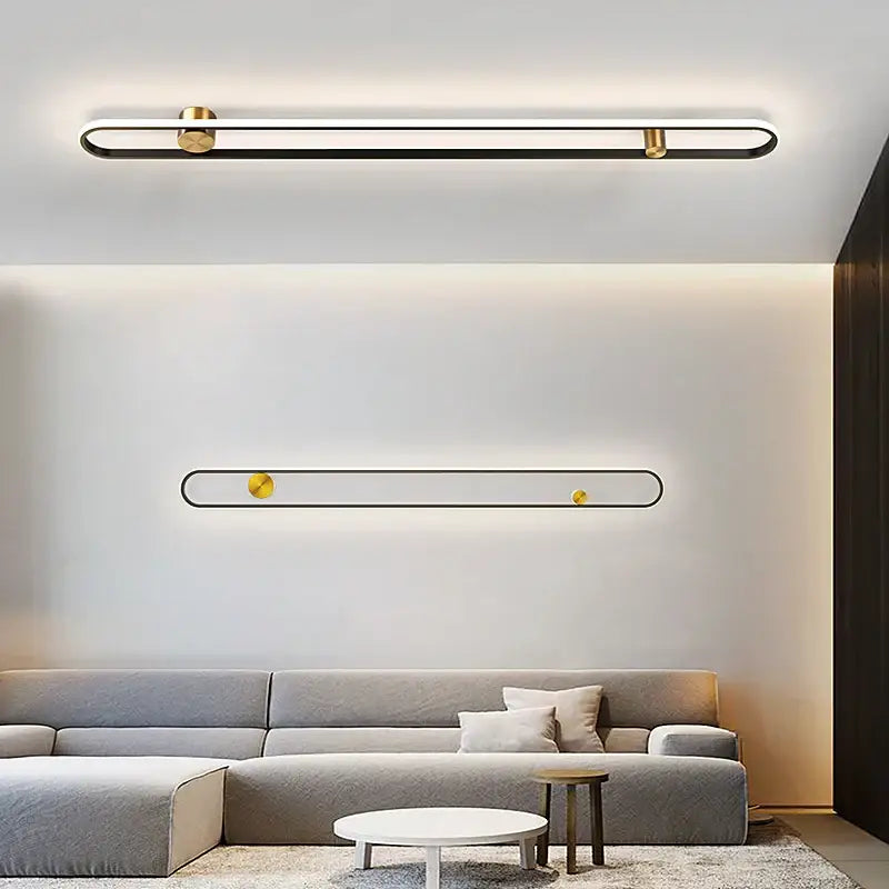 Black Acrylic 150cm Adjustable Wall Lamp