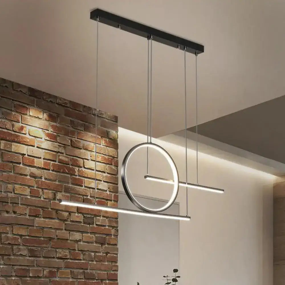 Black Gold Dual Pendant Light