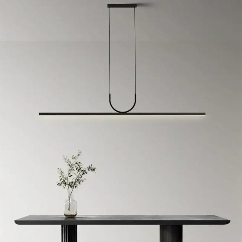 Black LED 150cm Kitchen Ceiling Chandelier