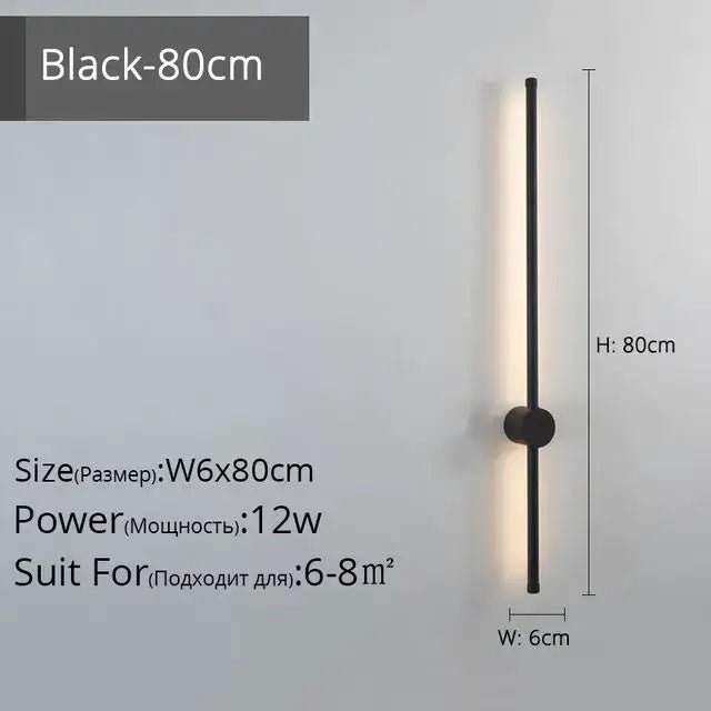Gold LED Strip Wall Lamp