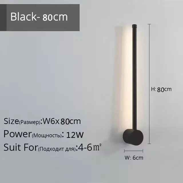 Gold LED Strip Wall Lamp