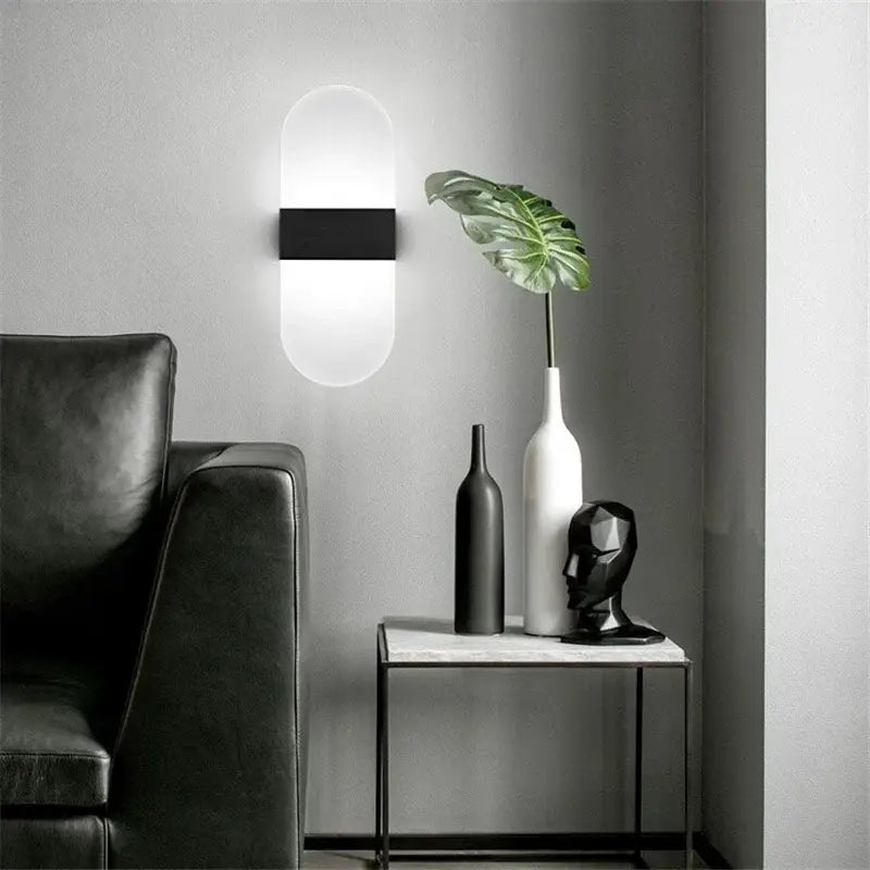Black LED Bedroom Sconce