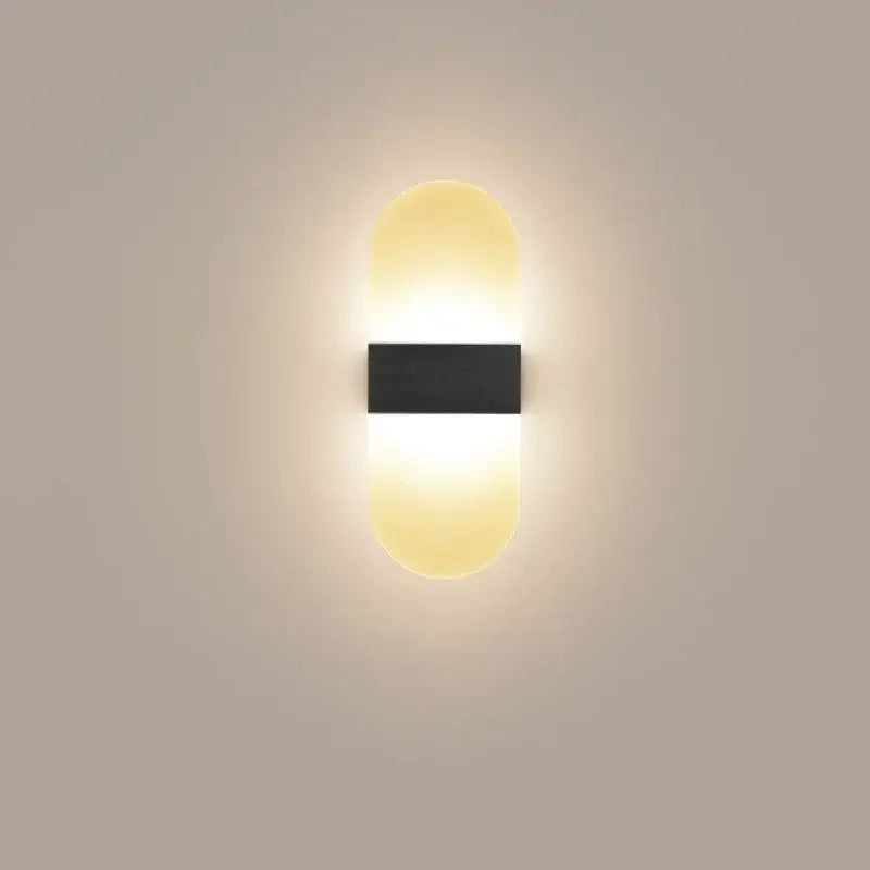 Black LED Bedroom Sconce
