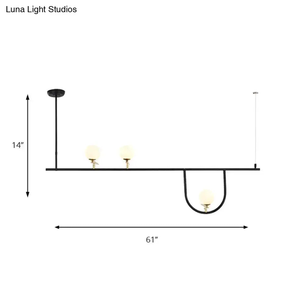 Black Triple Globe Ceiling Light