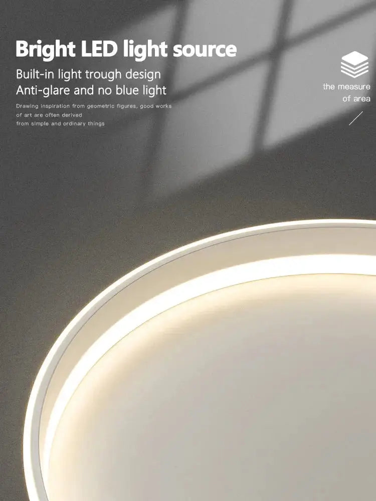 Black Ring Ceiling Light 90cm Acrylic