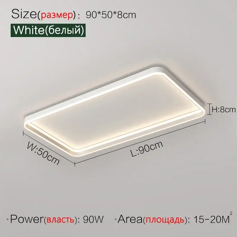 Black Ring Ceiling Light 90cm Acrylic