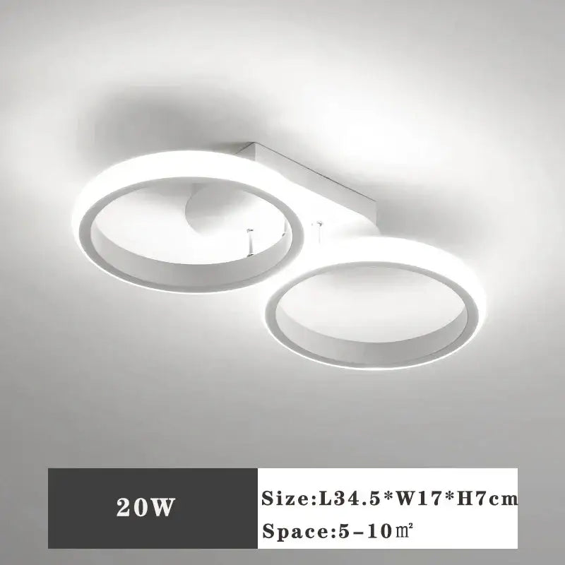 Black White LED Ceiling Lamp