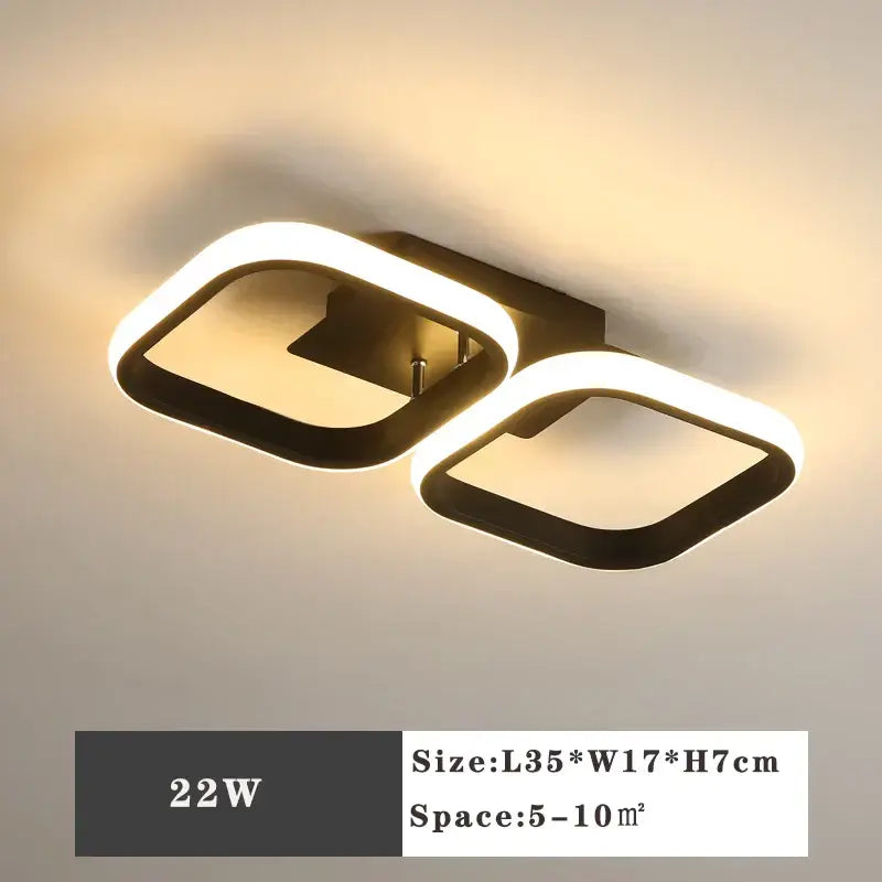 Black White LED Ceiling Lamp