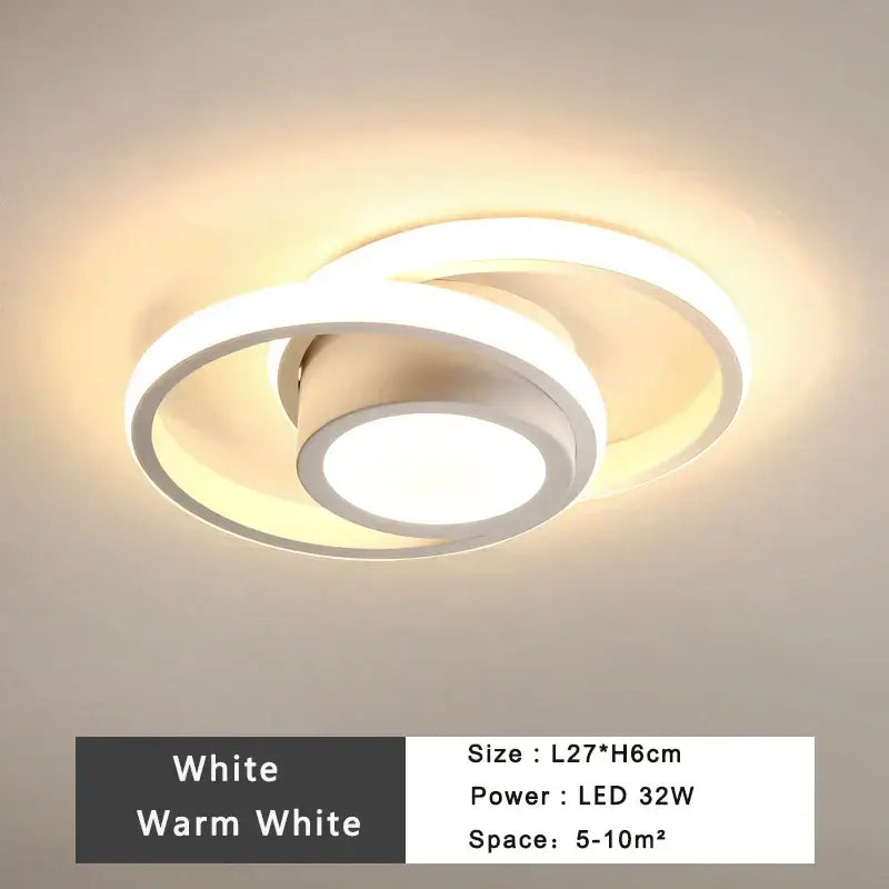 Black White LED Ceiling Lamp
