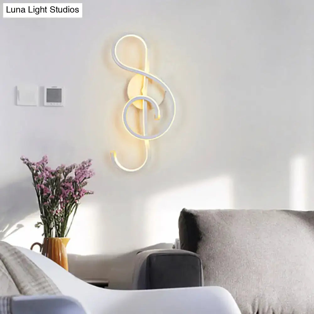 Black White LED Ring Sconce Acrylic Shade
