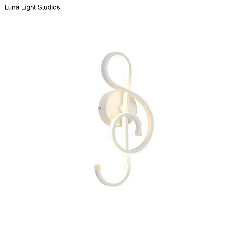 Black White LED Ring Sconce Acrylic Shade