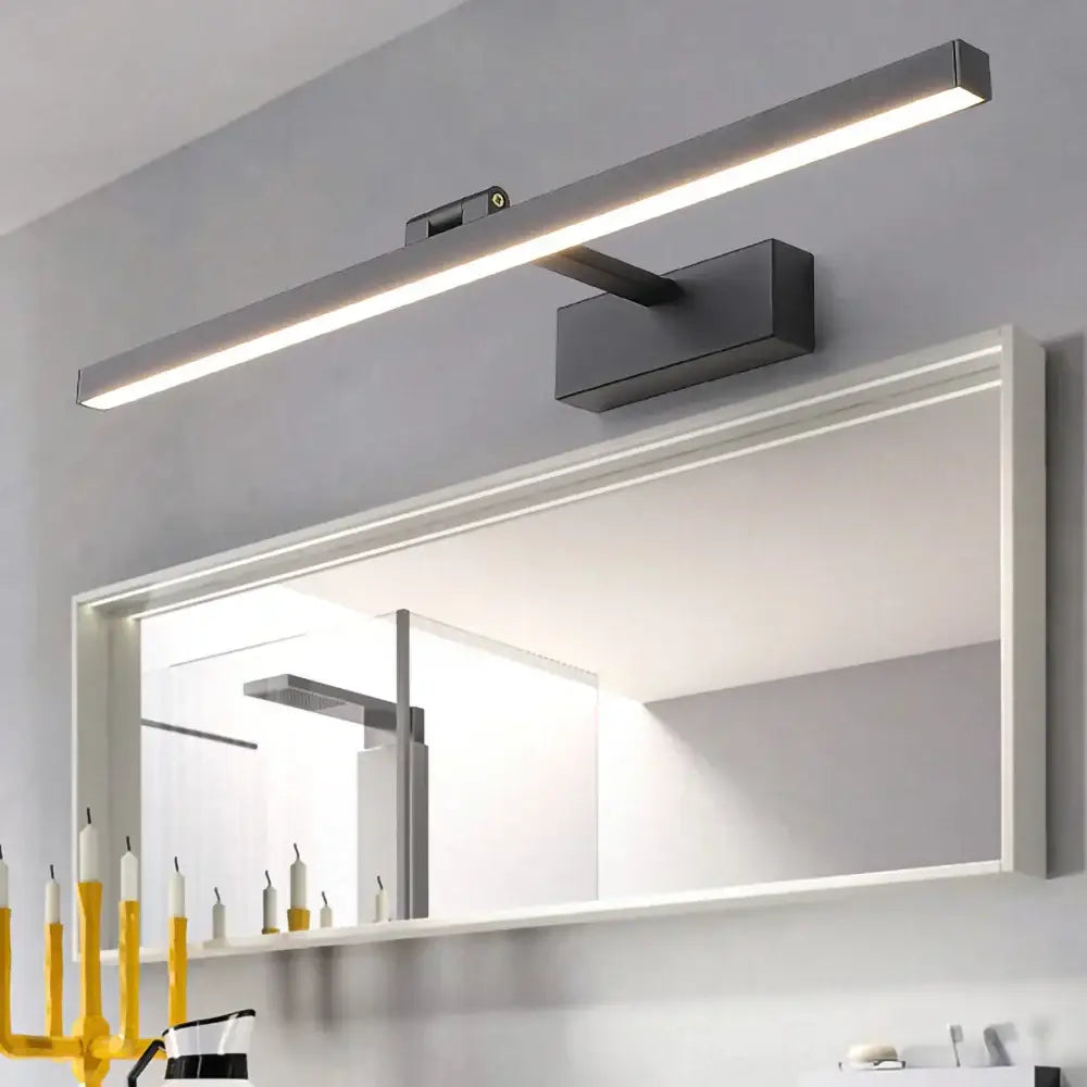 Black LED Mirror Lamp Aluminum Construction