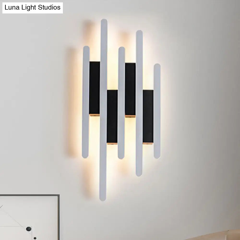 White Acrylic Wall Sconce Multi-Height Options