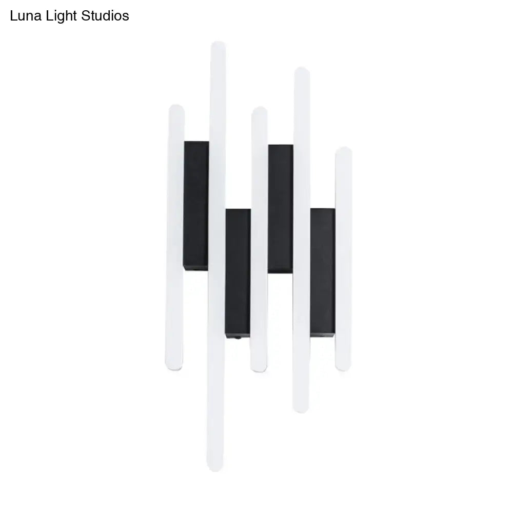 White Acrylic Wall Sconce Multi-Height Options