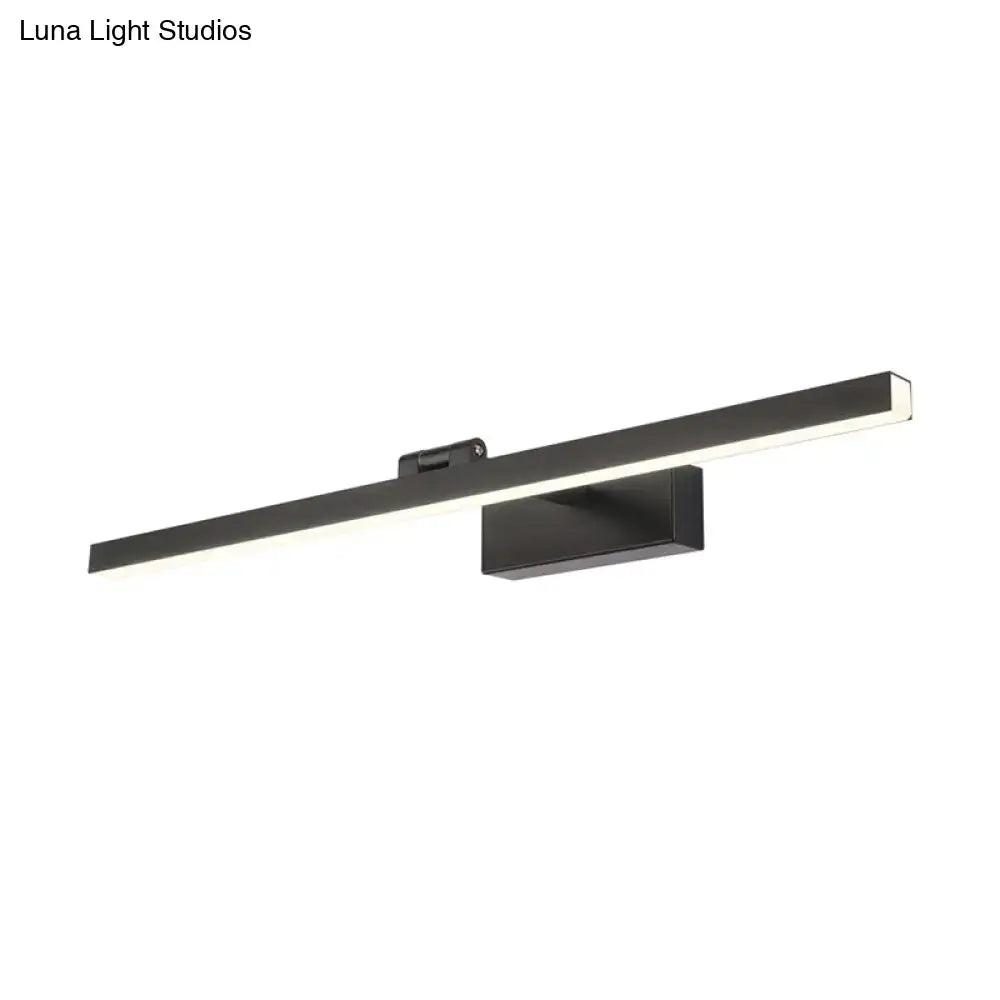 Black Tubular Vanity Lamp