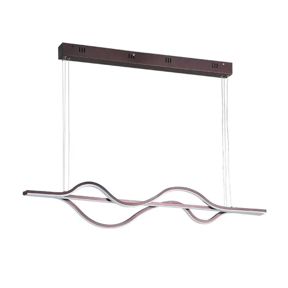 Brown Wave Ceiling Light