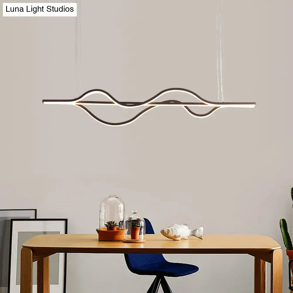 Brown Wave Ceiling Light