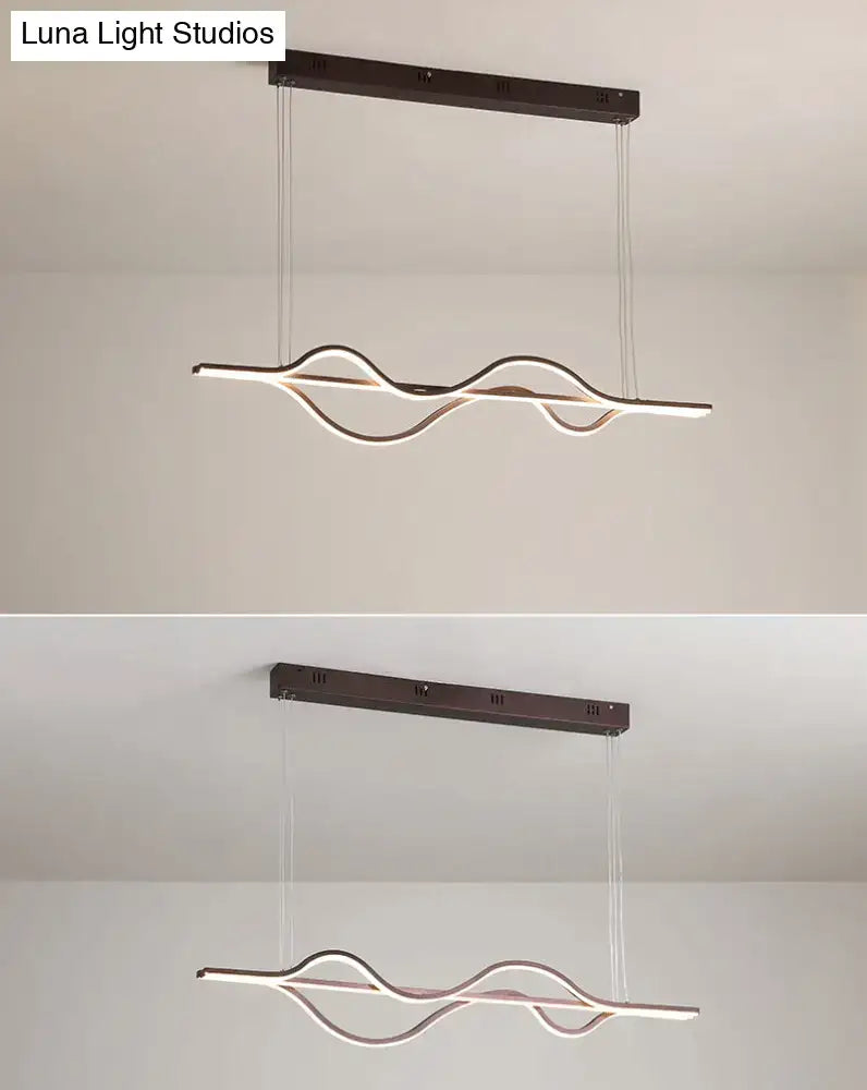 Brown Wave Ceiling Light