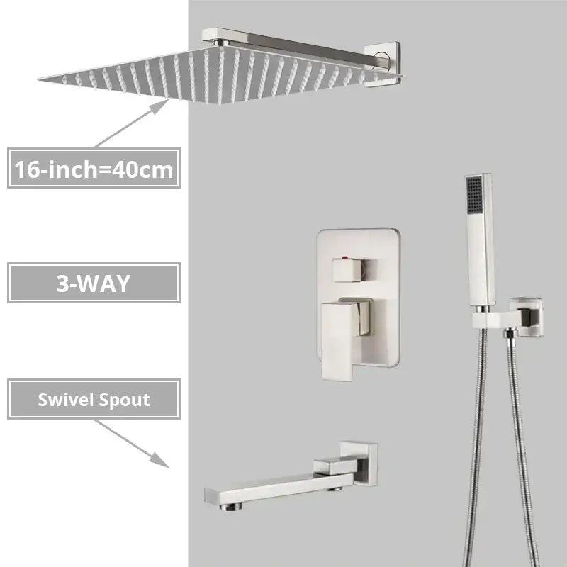 Brushed Nickel Shower System