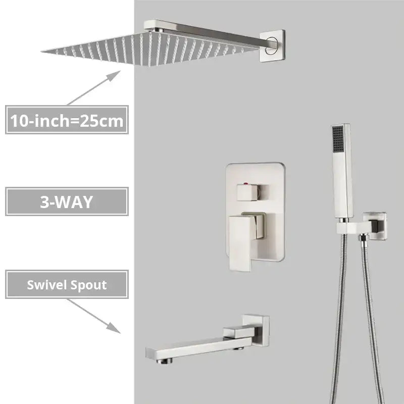 Brushed Nickel Shower System