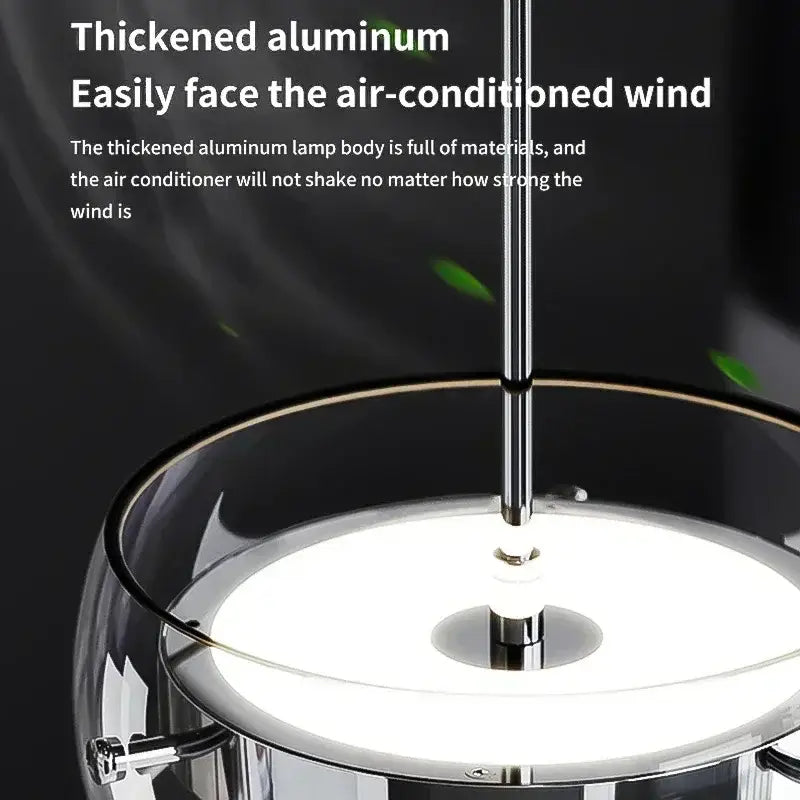 Chrome Glass Dining Pendant