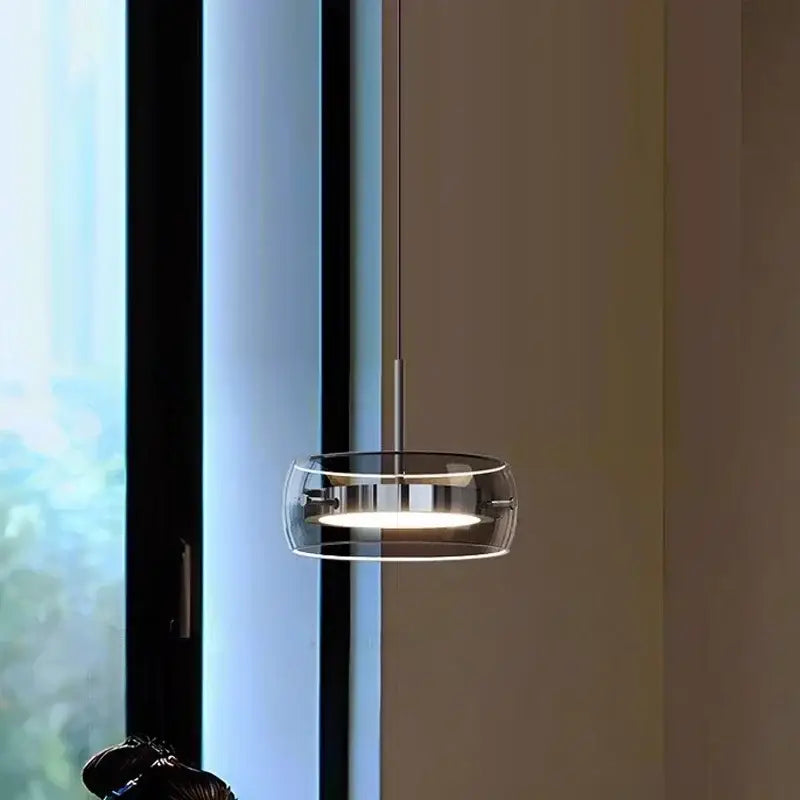 Chrome Glass Dining Pendant