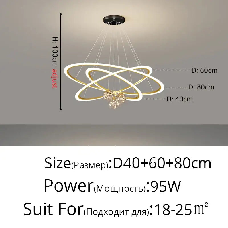 Crystal Ring Pendant Chandelier