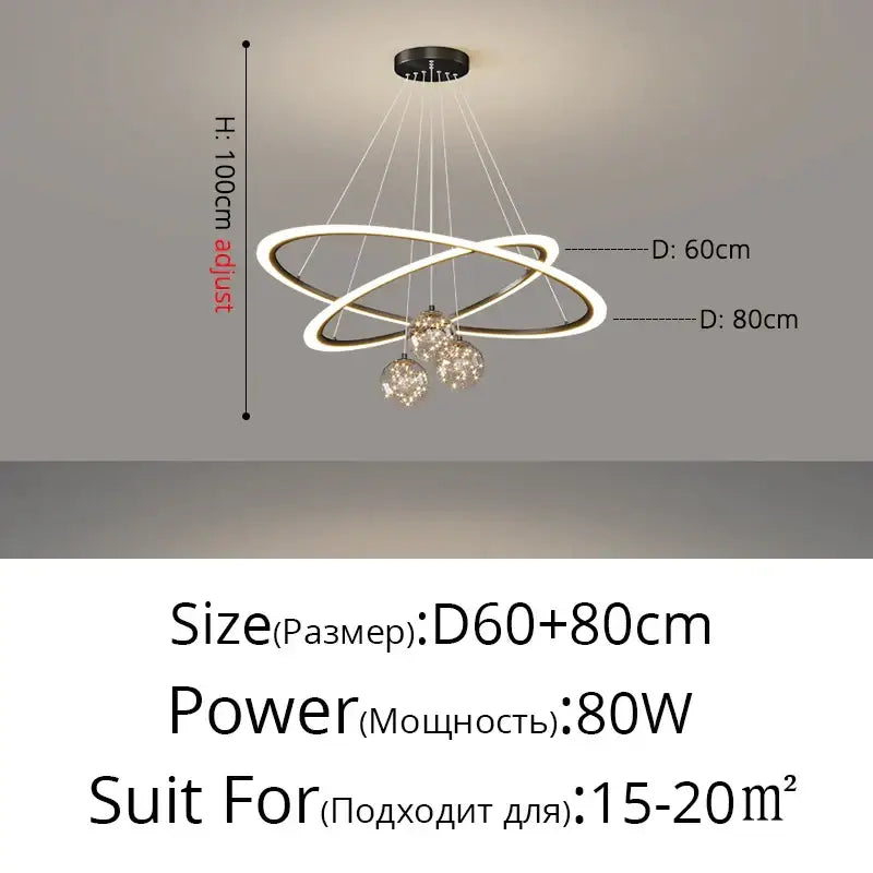 Crystal Ring Pendant Chandelier