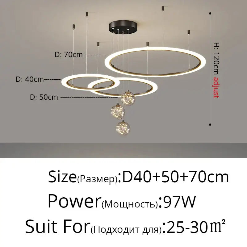 Crystal Ring Pendant Chandelier